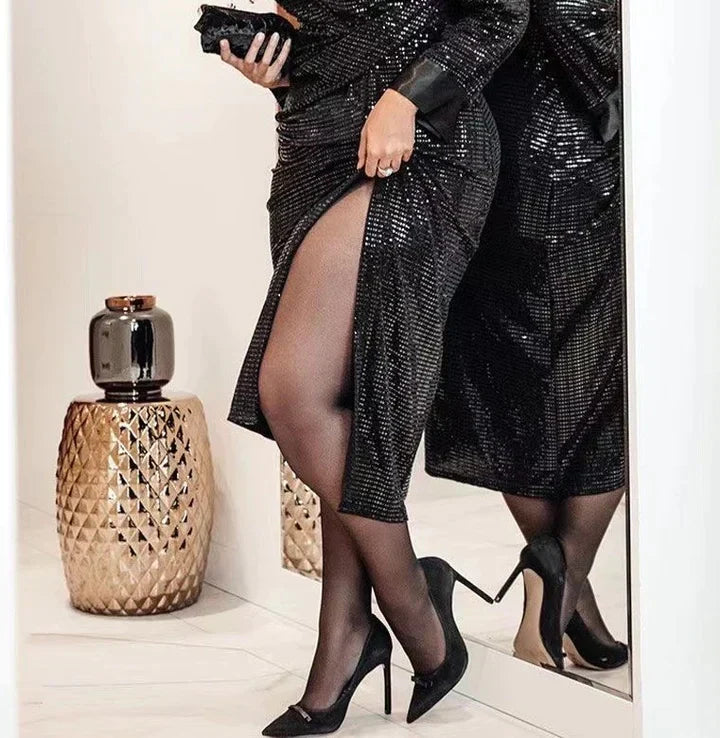 🔥Hot Valentine's Day sales🔥 Pearlescent Silk Stockings Sexy Nylon Pantyhose