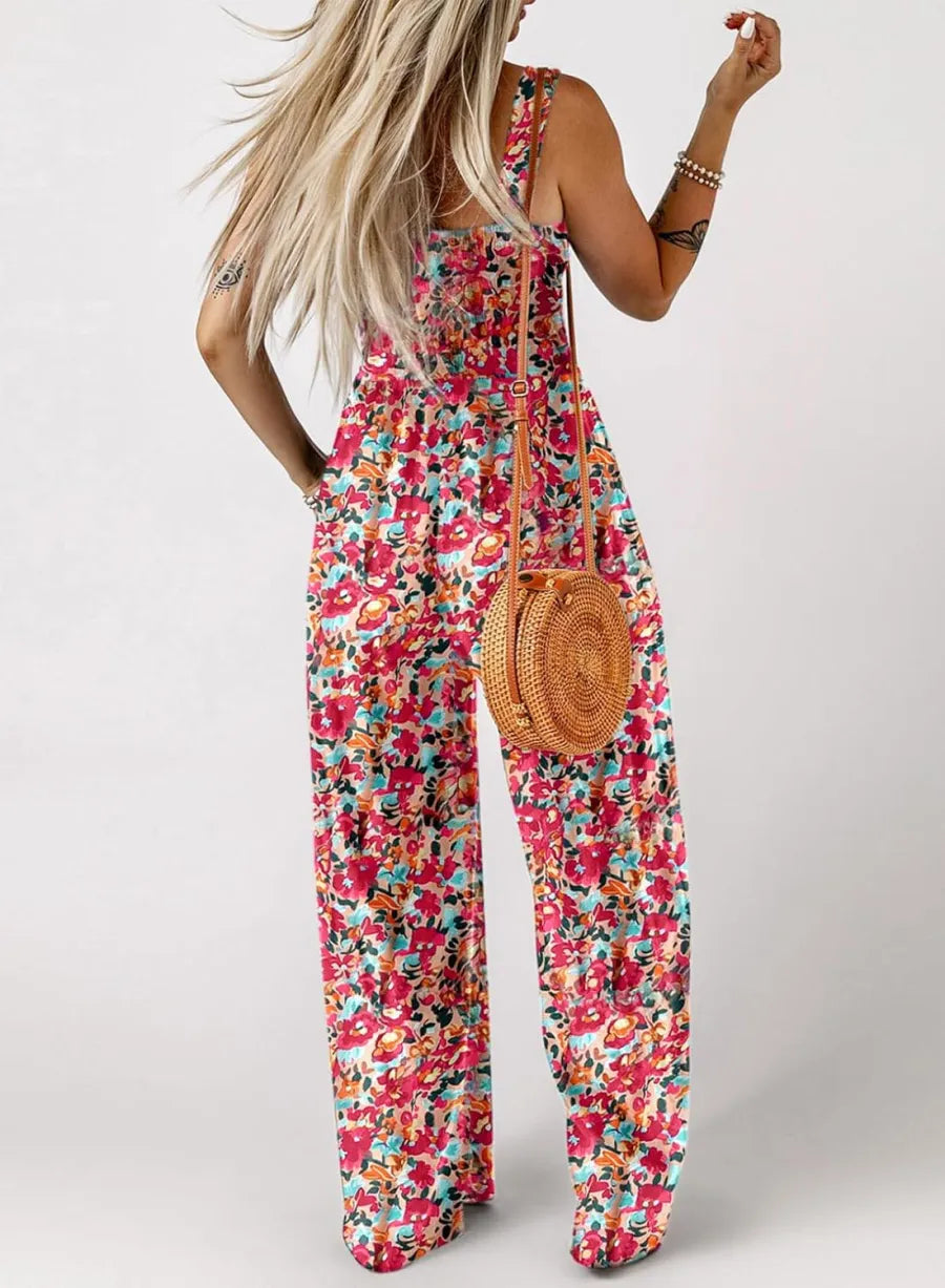 🏖️LAST DAY SALE: ONLY ￡18.8!!🌼Women’s Casual Print Sleeveless Overalls Jumpsuits