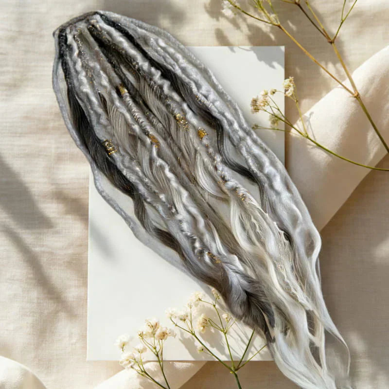 Bohemian Textured Ponytail | Instant Dreadlock Hair Extension | Easy Clip-In for Festivals & Nights Out