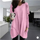 Comfortable Solid Color Loose Casual Long Sleeve T-Shirt