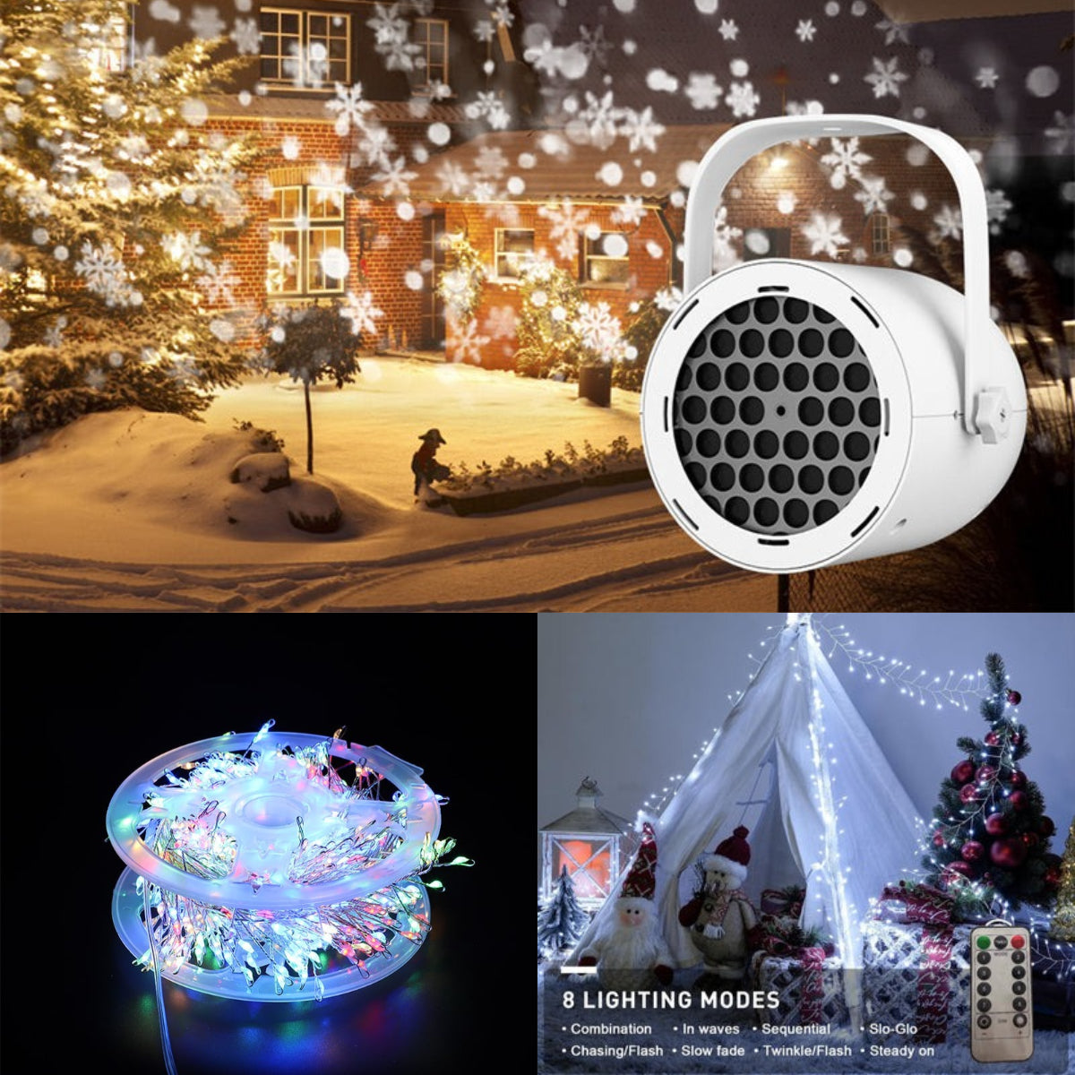 🔥Hot Sale Offers-16-Pattern USB Christmas Projector Light