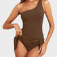 ⛱️Last Day Sale 49% OFF🔥One Shoulder Skirted One Piece Swimsuit