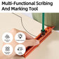 🧲 4-Sided Laser Scale Magnetic Level Scribing Tool | Multi-Purpose Aluminum Woodworking Marking Ruler