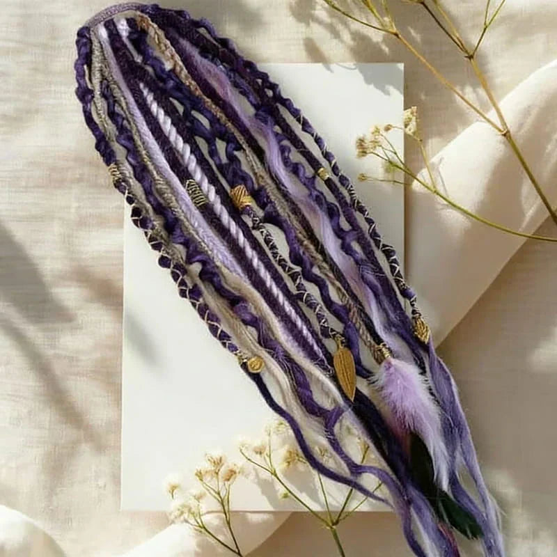 Bohemian Textured Ponytail | Instant Dreadlock Hair Extension | Easy Clip-In for Festivals & Nights Out