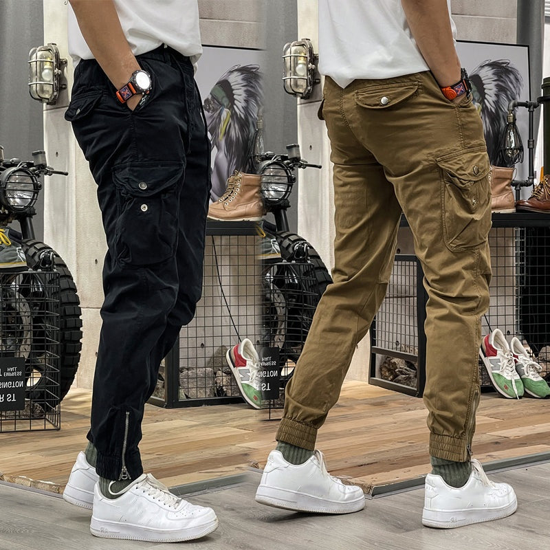 Men's Multi-Pockets Drawstring Elastic Waist Cargo Pants