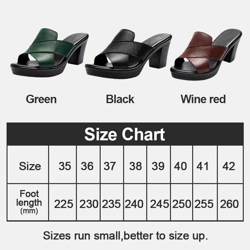 Women's Platform Slip on Chunky High Heel Sandals🌸