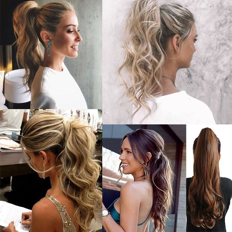 🔥Hot Sale Deals-18-inch Wavy Curly Wig Clip Ponytail Extension