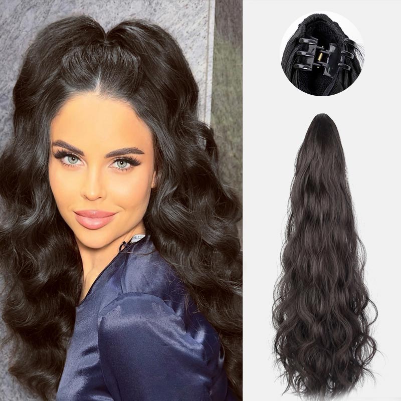 🔥Hot Sale Deals-18-inch Wavy Curly Wig Clip Ponytail Extension
