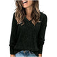 🔥50% off sale now!-Women's V Neck Long Sleeve Solid Sweater
