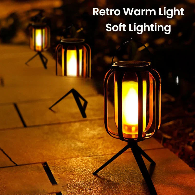 🔥Hot Sale 50% OFF🔥 Solar Lantern Outdoor Light with 4 Modes - USB Recharge Backup, Powerbank Function, Collapsible & Lightweight for Camping ⛺️