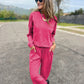 Women's Crewneck Sweatshirt & Drawstring Pants Set