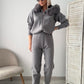 FUR TRIMMED HOODED LOUNGE SUIT