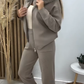 FUR TRIMMED HOODED LOUNGE SUIT
