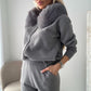 FUR TRIMMED HOODED LOUNGE SUIT