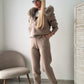 FUR TRIMMED HOODED LOUNGE SUIT