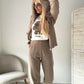 FUR TRIMMED HOODED LOUNGE SUIT