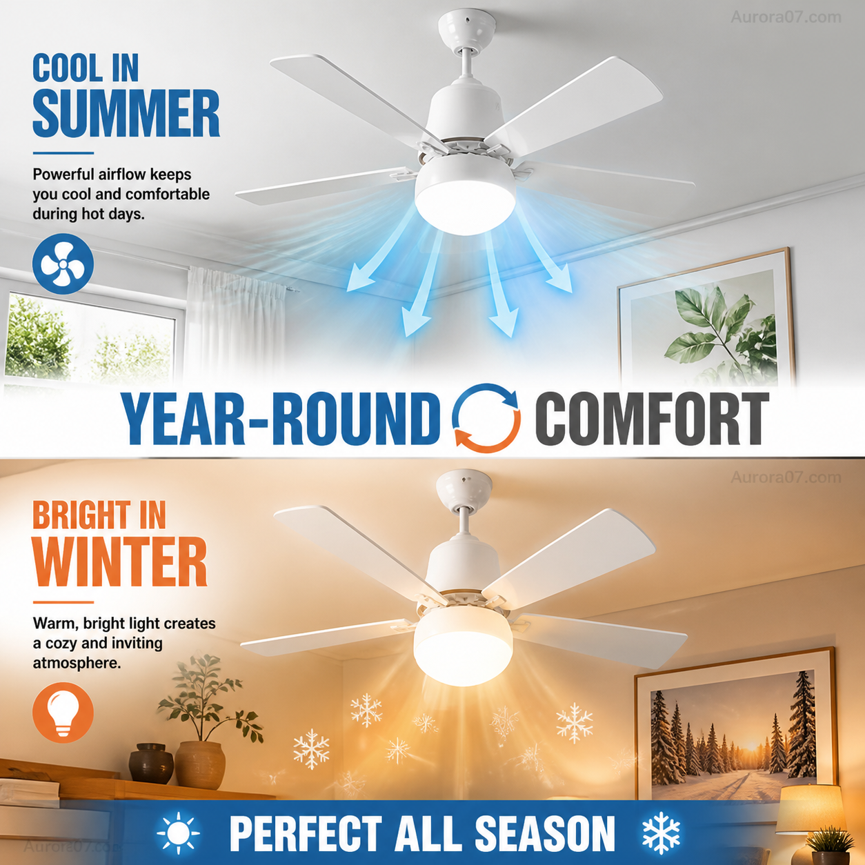🏆LAST DAY SALE 49% OFF🔥SmartBreez™ 40W LED Ceiling Fan Light – 20.5” Ultra-Quiet with Remote 🎯 | E27 + FREE B22 Adapter 🔌 | For Bedroom 😴, Kitchen 👩‍🍳 & Garage 🛠️ – UK Ready! 🇬🇧