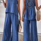 ⏰Last Day Hot Sale!!⌛✨2025 New Arrivals 50% OFF✨Sleeveless Top & Wide-Leg Pants Set