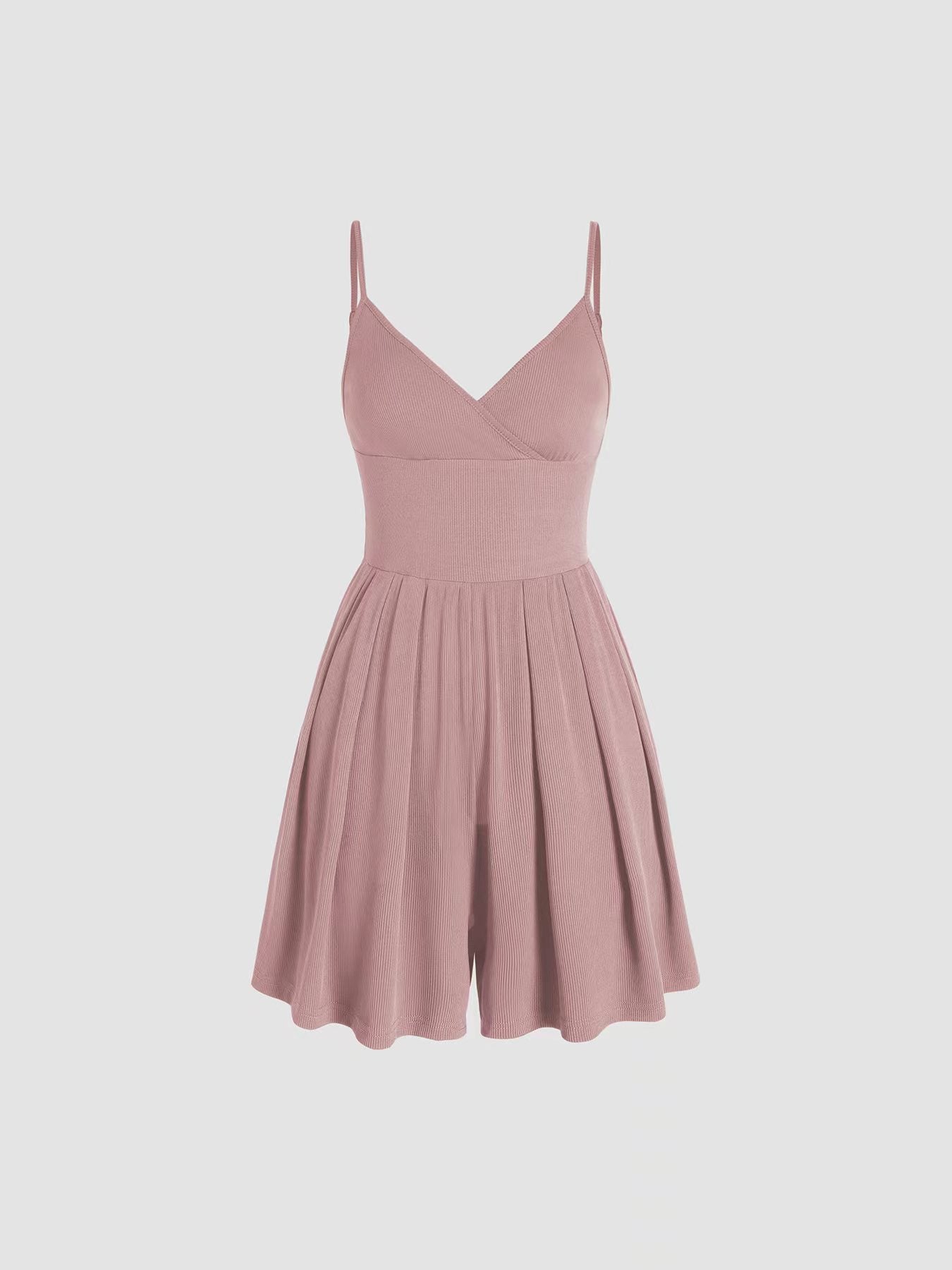 ☀️Summer Essential-Limited Time Low Price💕Women's Casual Adjustable  Plain Backless Wrap Cami Romper