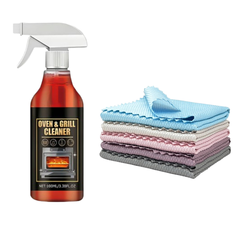 🧼 BUY 2 GET 1 FREE! ✨ Oven & Grill Cleaner Spray – Dissolves Grease in 5 Mins, No Scrubbing & Eliminates Odors 🔥