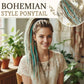 Bohemian Textured Ponytail | Instant Dreadlock Hair Extension | Easy Clip-In for Festivals & Nights Out