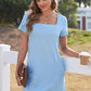 🎉🛍️Summer Specials👗Women's Casual Square Neck Pocket Short Sleeve Dress with Pockets