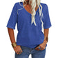 💖2025 Summer Sale 49% OFF💥Women's Solid Color V-Neck T-shirt