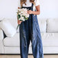 🔥Limited time sale 49% OFF💕Women's Cute Casual Button Jumpsuit Ripped Denim Overalls