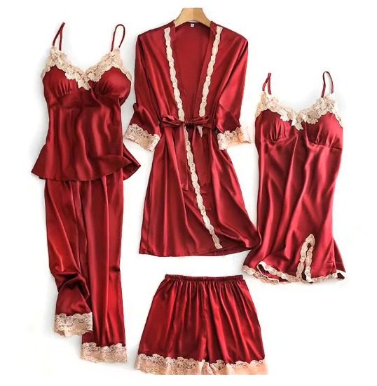 🥰5 Piece Ice Silk Pajamas