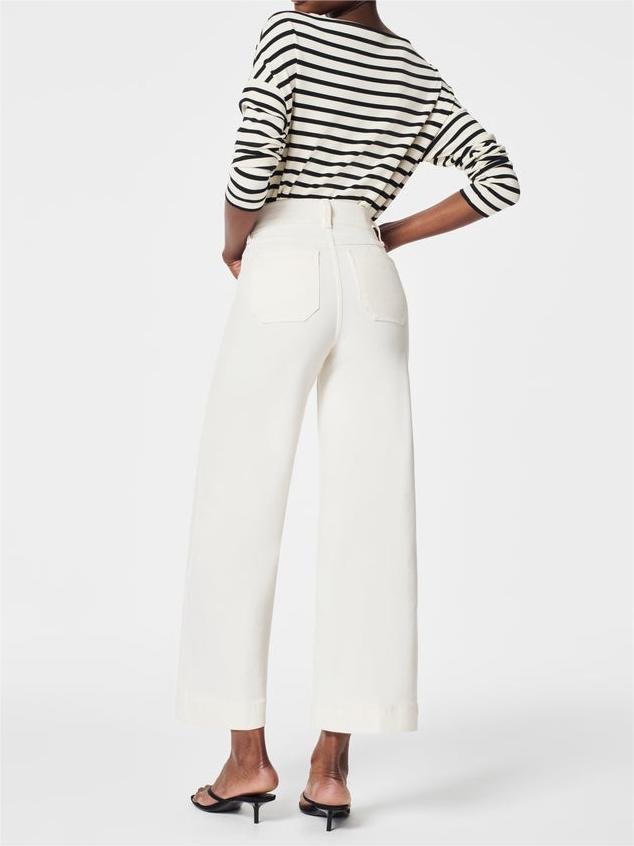 ✨2025 Hot Sale⌛🔥Inventory Clearance! Tummy - Control Cropped Wide - Leg Jeans 🌟