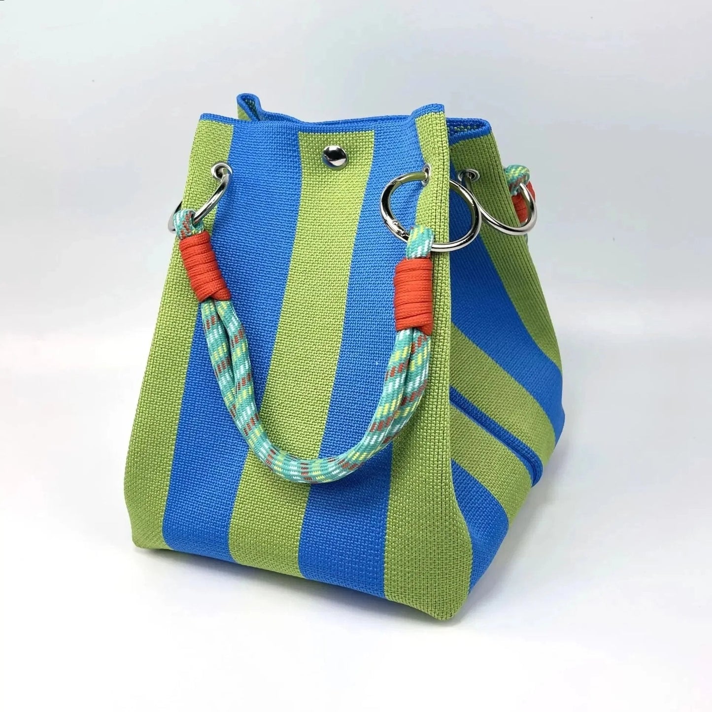 🏆👜 Limited-Time Sale: 50% OFF 🌴 Boho Striped Knit Bucket Handbag for Women – Handmade Summer Beach Shoulder Bag2