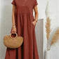 🔥Today 50% Off🔥Fashion Solid Color Cotton Linen Pocket Dress