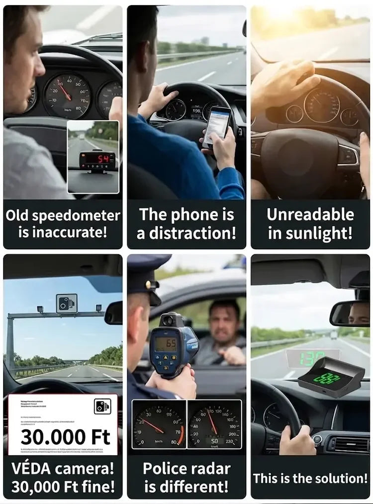 Head-Up Display (HUD) Car GPS Digital Speedometer