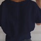 ⏰ Limited Time Offer – 50% Off! 🔥Simple Solid Color V-Neck Half-Sleeve T-Shirt💛