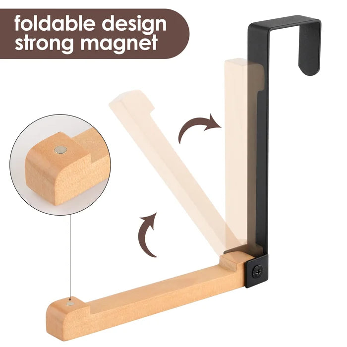 Pousbo® Foldable Wood Hooks Over-the-Door