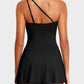 ⛱️Last Day Sale 49% OFF🔥One Shoulder Skirted One Piece Swimsuit