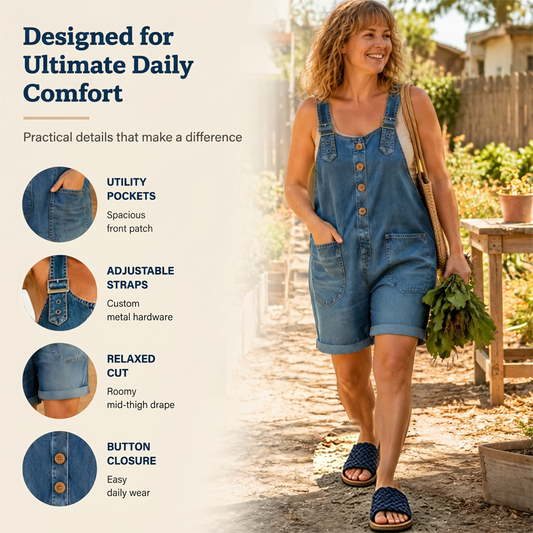 ⌛Limited-time Offer 50% OFF👍-Women's Casual Denim Romper