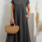🔥Today 50% Off🔥Fashion Solid Color Cotton Linen Pocket Dress