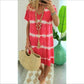 👗 50% OFF NOW! 🌈 Tie-Dye Striped Short Sleeve T-Shirt Dress – Soft & flowy – Perfect for summer, beach or casual days – comfortable and stylish 🌊✨