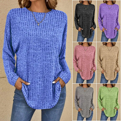 ✨2026 Collection at 50% OFF & FREE SHIPPING🎁Casual Long-Sleeve Top – Soft Knit, Loose Fit & Versatile Style for All Body Types 🌸🧥