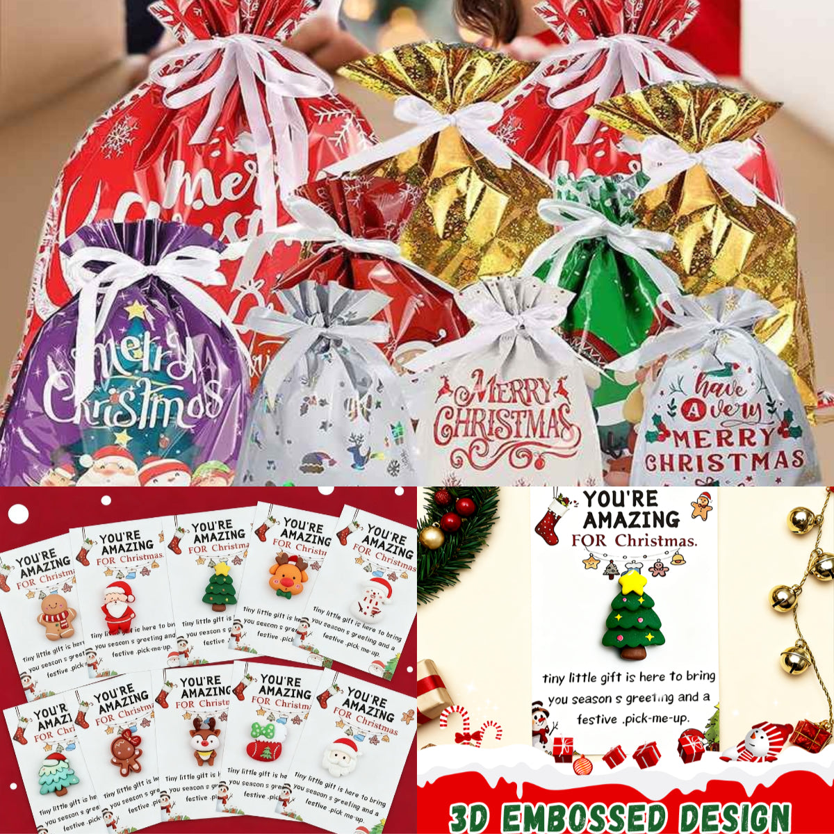 🔥Buy 2 Get 1 Free🎅🎁The World’s Best Christmas Gift Bag With Drawstring