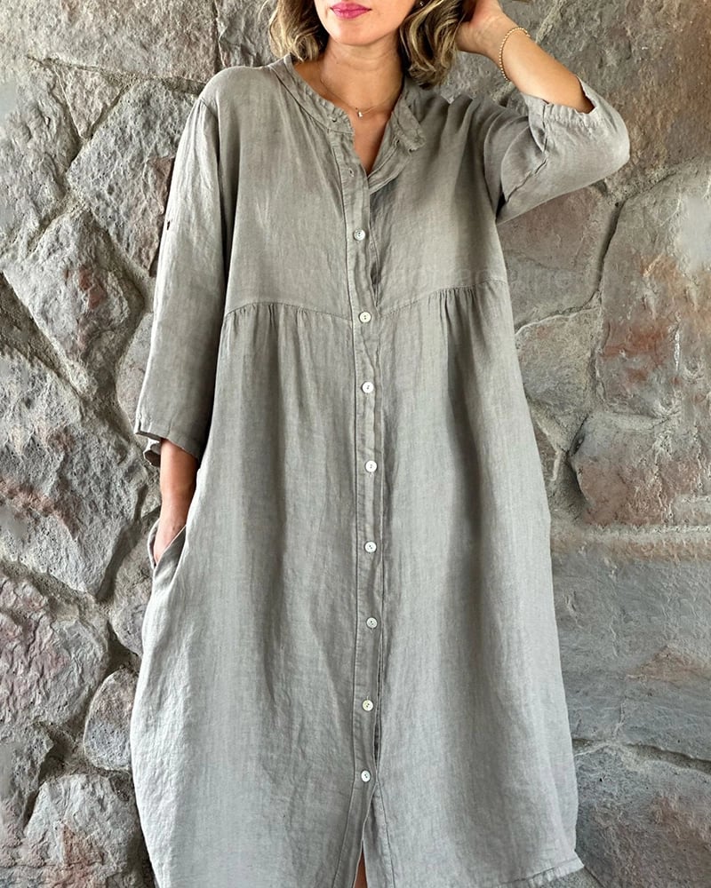 💖Limited Sale 49% OFF💖Women's Loose Cotton Shirt Dress