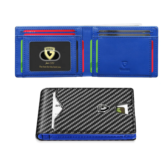 🔥Limited-Time Discount!!🔥RFID-Blocking Leather and Carbon Fiber Credit Card Holder