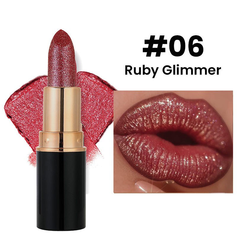 💋Waterproof & Moisturizing Glitter Lipstick - Buy 1 Get 1 Free