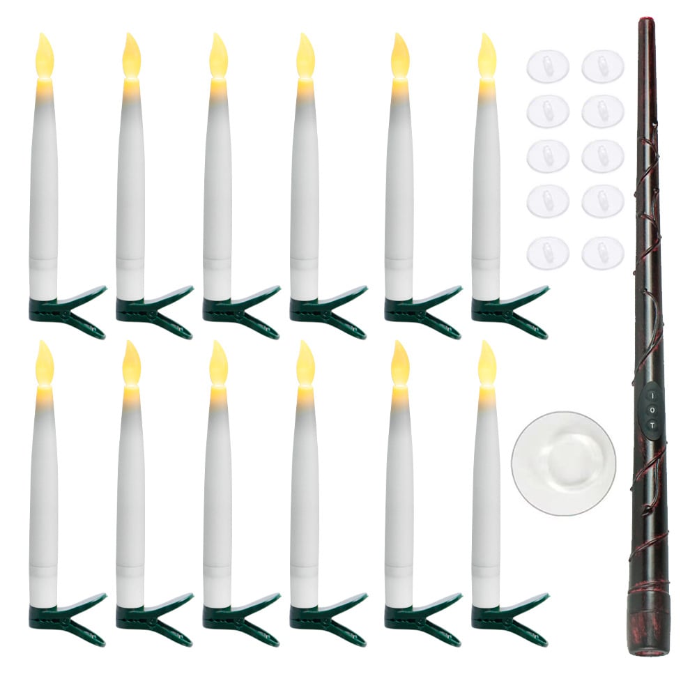 🎃Halloween Decorations-Floating Candles with Wand😮🕯️