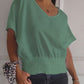 ⏰ Limited Time Offer – 50% Off! 🔥Simple Solid Color V-Neck Half-Sleeve T-Shirt💛