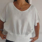⏰ Limited Time Offer – 50% Off! 🔥Simple Solid Color V-Neck Half-Sleeve T-Shirt💛