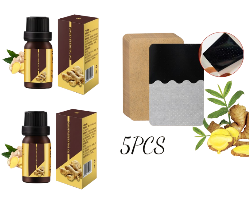 ⏳Hot Sale - 50% OFF⏰ Ginger Pain Relief Patches – Natural Heat Therapy for Aches & Stiffness | Stick It Where It Hurts! 💆‍♀️
