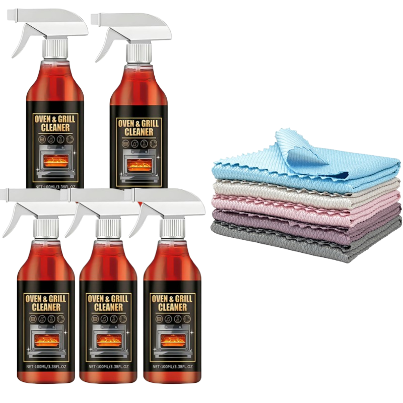 🧼 BUY 2 GET 1 FREE! ✨ Oven & Grill Cleaner Spray – Dissolves Grease in 5 Mins, No Scrubbing & Eliminates Odors 🔥