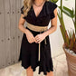 Women's Elegant Waist Tie V-Neck Ruffle Dress